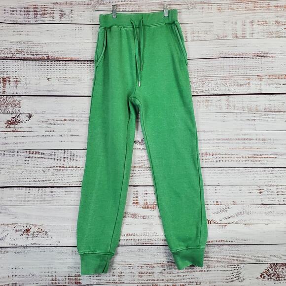 Weworewhat Jolly Green Jogger Sweatpants Size S Burnout Fleece Streetwear Pants - Picture 1 of 15